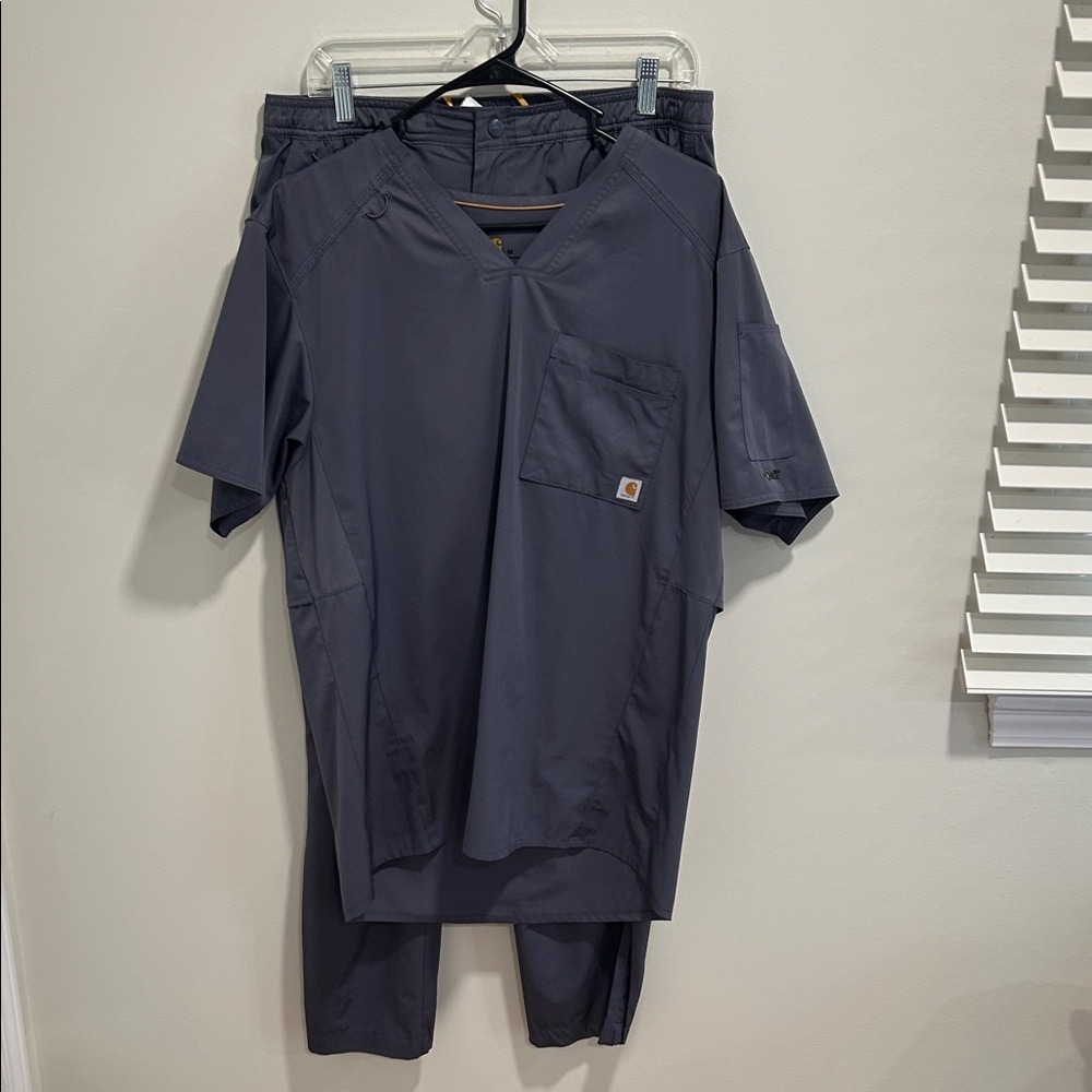 Medium Carhartt FORCE scrub set charcoal gray